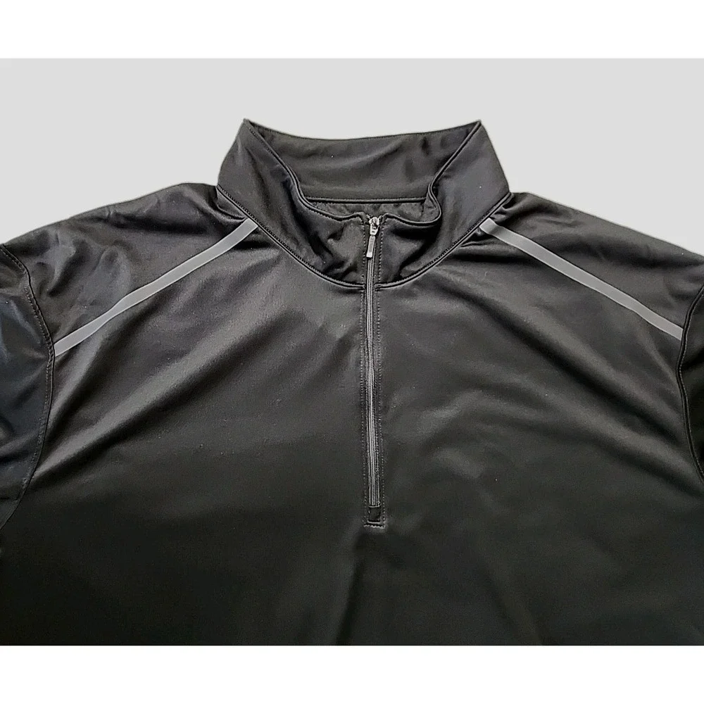 New Paragon Performance 1/4-Zip‎ Golf Pullover Men's 3XL Black Moisture-Wick NWT